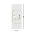 DETA Single Architrave Switch - White Polycarbonate Vertical 10A 240V