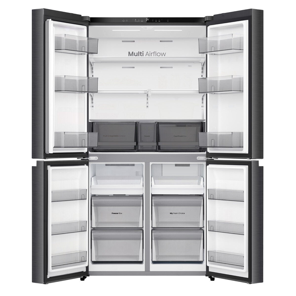 Hisense 647L French Door Fridge - Dark Stainless Steel, 4.5 Star Energy, ConnectLife - HRCD640TB