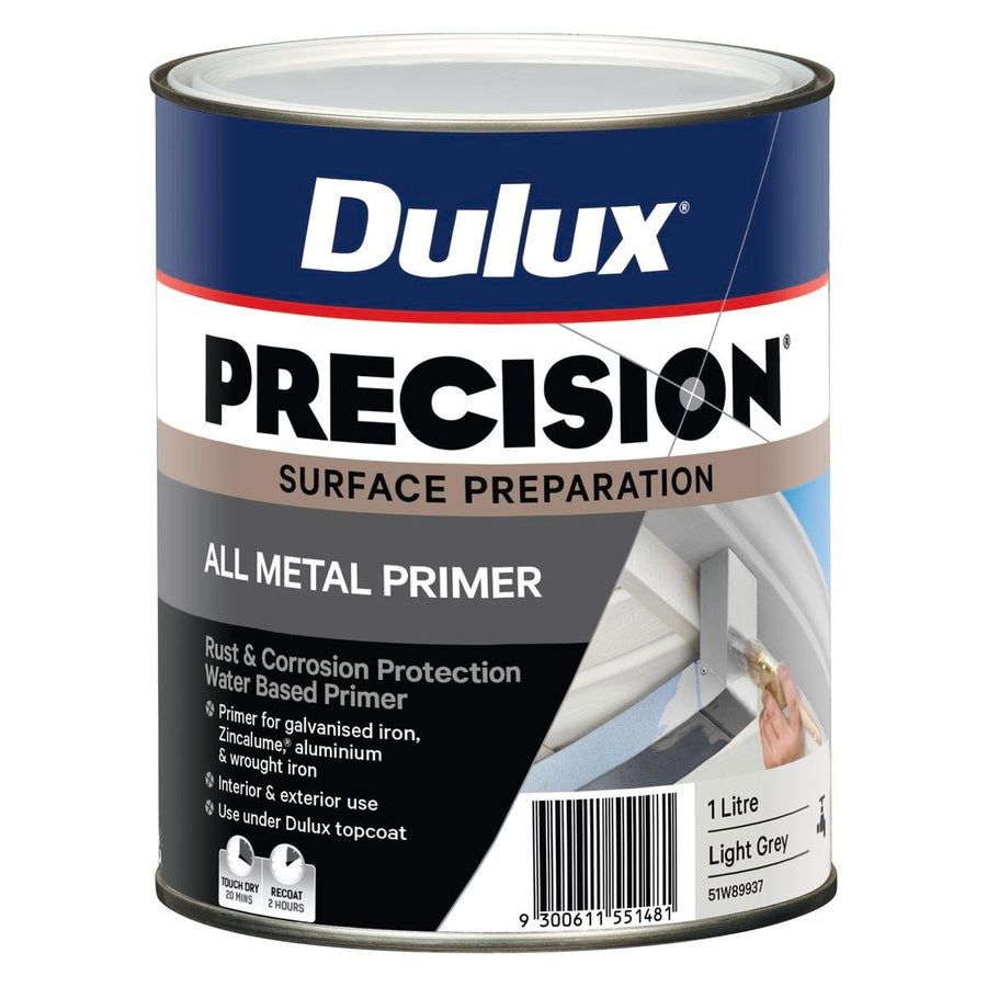 Dulux Precision All Metal Primer 1L Water Based Anti-Corrosive Paint - SuperSaverAU - view 1