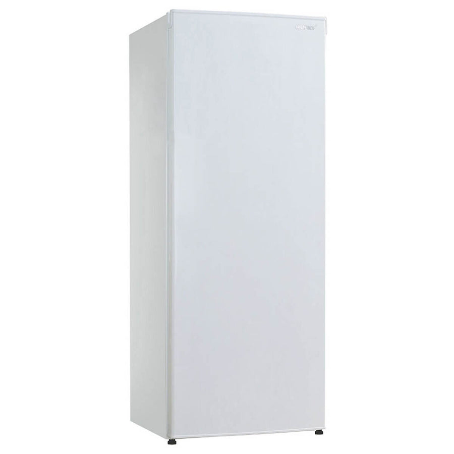 Husky 237L Upright Fridge - Solid Door, Reversible Hinge, Spill-Proof Glass Shelves - HUS237VWH1
