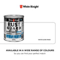 White Knight Rust Guard 500ml Quick Dry Enamel Paint - White Gloss - 0.5L - Low Odour - Durable Finish - SuperSaverAU - view 4
