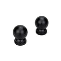 Pillar 16mm Black Ball Curtain Rod Finials - 2 Pack - 70mm - Secure Fit - SuperSaverAU - view 1