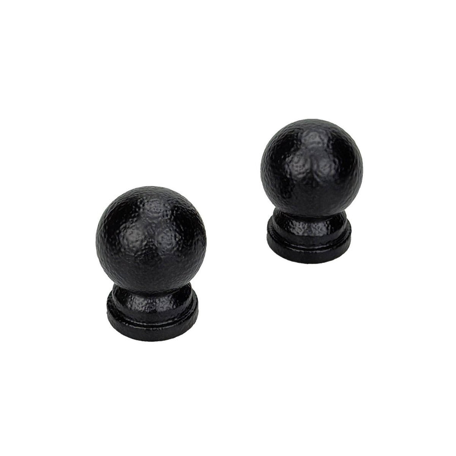 Pillar 16mm Black Ball Curtain Rod Finials - 2 Pack - 70mm - Secure Fit - SuperSaverAU - view 1