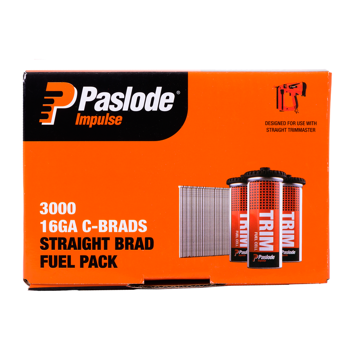 Paslode 38 x 1 6mm c38 Impulse Brad with Fuel - 3000 Pack - Zinc Plated - SuperSaverAU - view 2