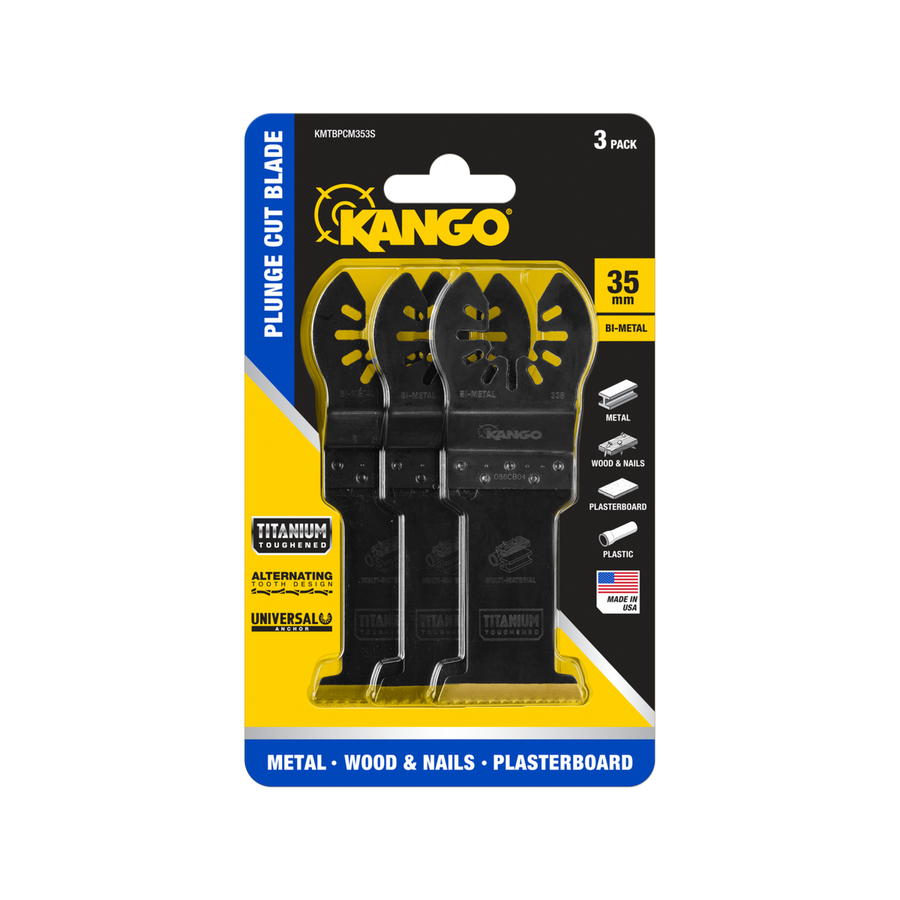 Kango Bi Metal Plunge Cut Multi Tool Blade 3 Pack - 35mm - Durable Cutting - SuperSaverAU - view 1