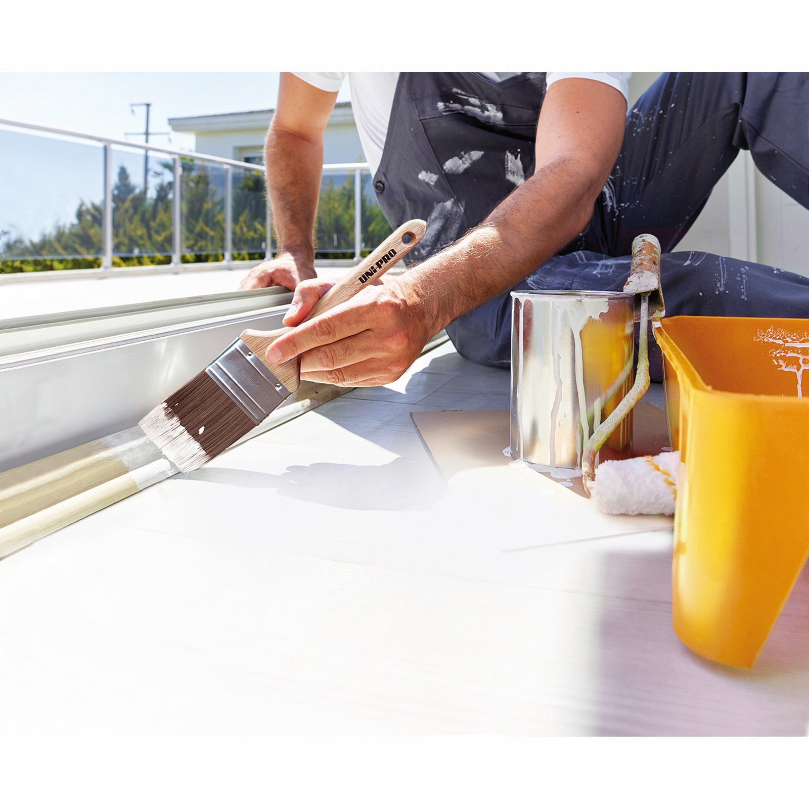 Uni-Pro 38mm You Can Do It Sash Cutter Paint Brush, Timber Handle