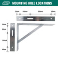 Carinya Heavy Duty Straight Stay Bracket 400kg 400x300mm Galvanised Steel - SuperSaverAU - view 5