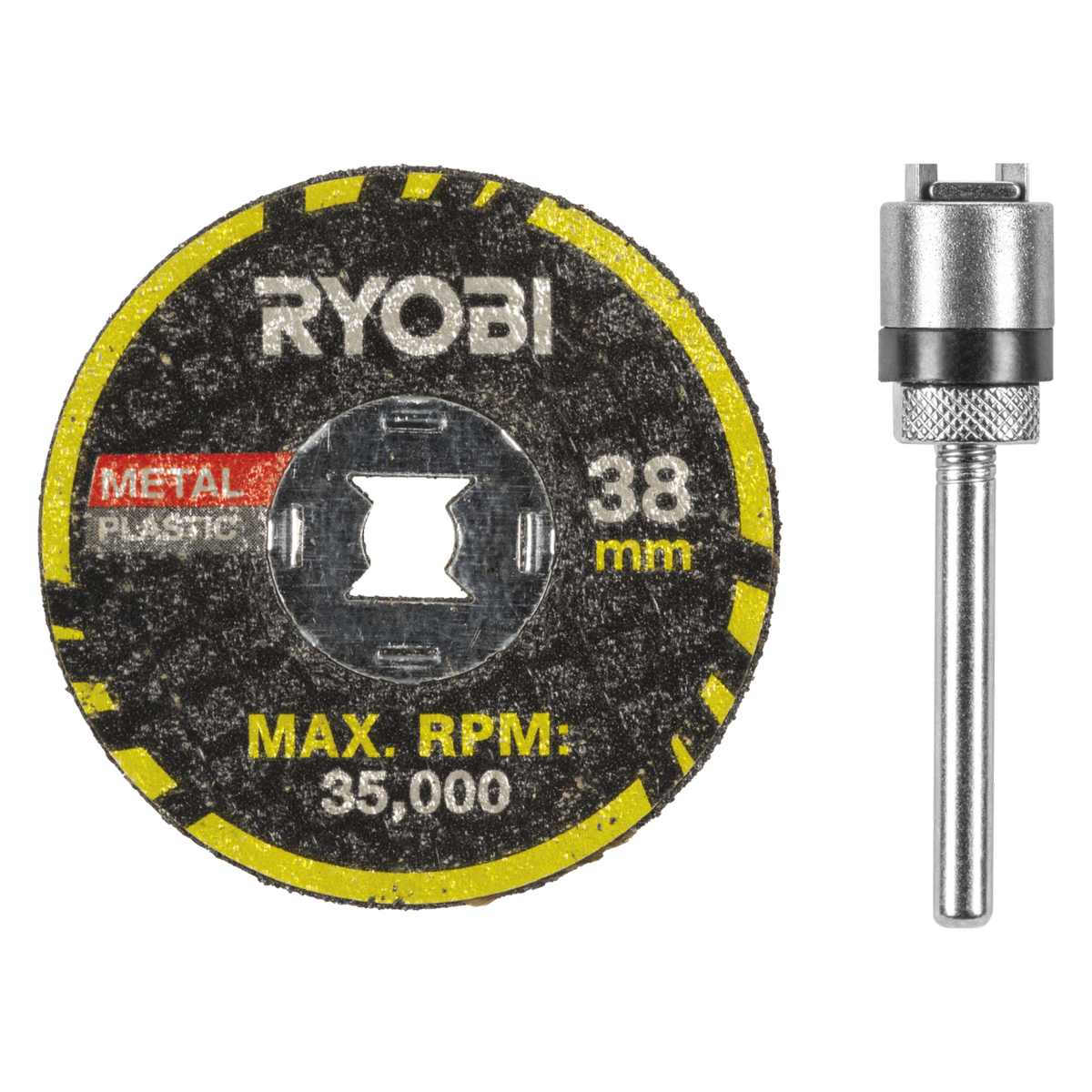 Ryobi Rotary Twist Lock Cutting Disc Starter Set - 6 Piece - 38mm - High Speed - SuperSaverAU - view 1