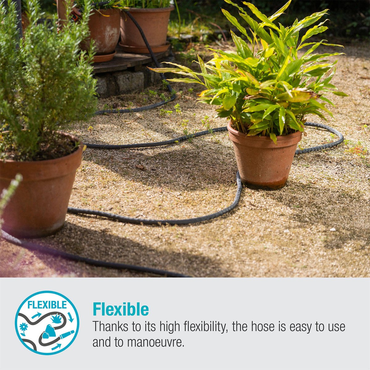 Gardena Textile Hose Liano Life 13mm x 10m - Black - Lightweight & Flexible - SuperSaverAU - view 5