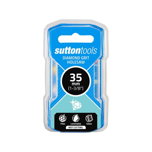 Sutton Tools 35mm Diamond Grit Holesaw - Steel - Long Life - Fast Cutting