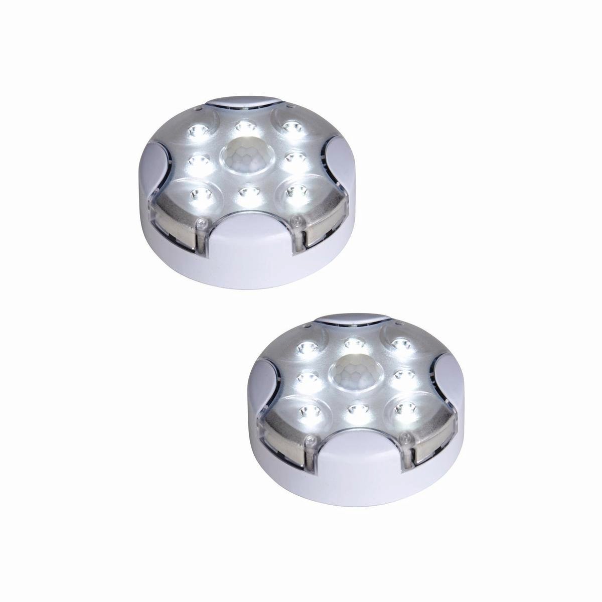 Magic Living 8 LED Sensor Nightlight 2 Pack - 90mm x 38mm - White