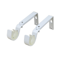 Pillar 16/25mm White Adjustable Universal Brackets - Powdercoated Steel