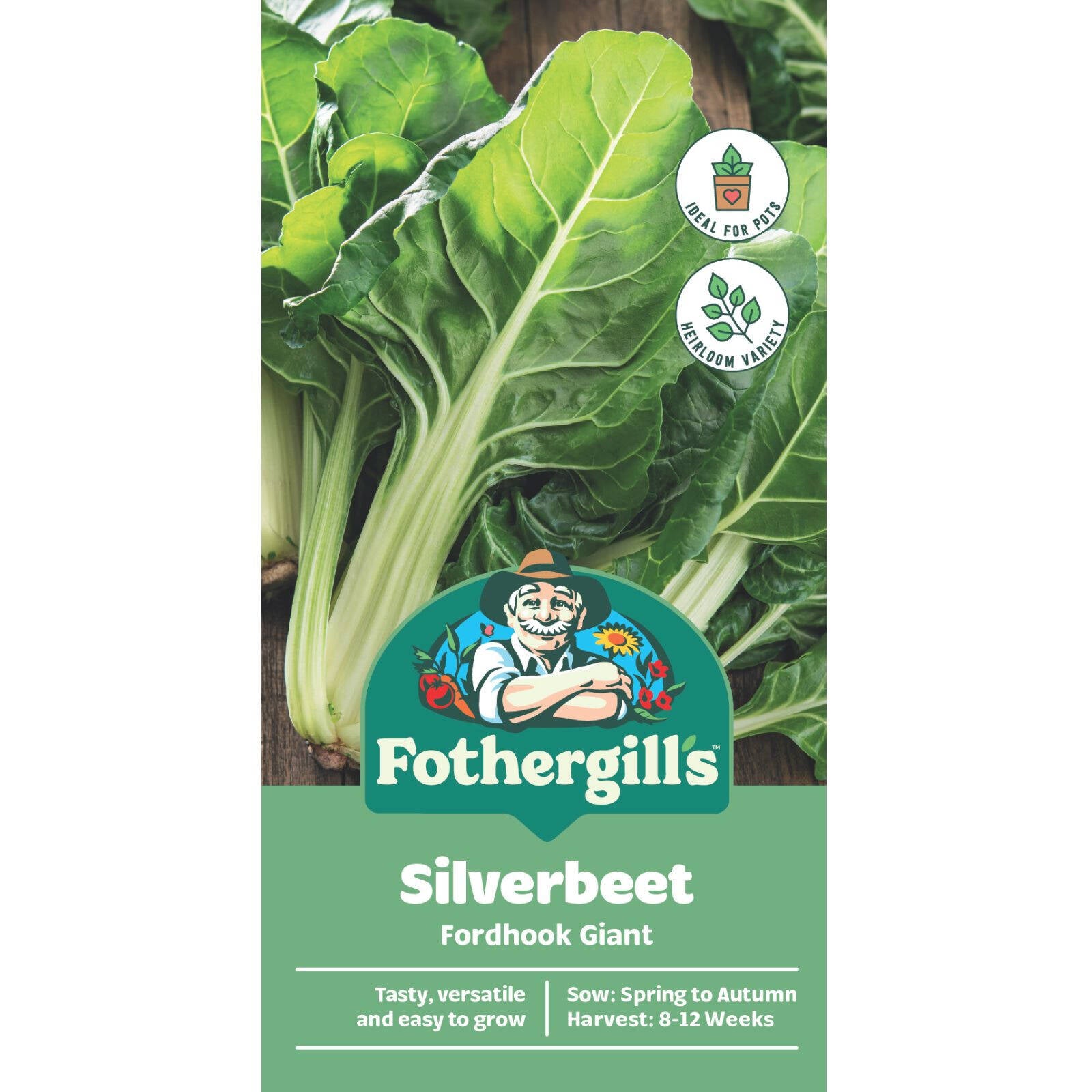 Mr Fothergill's Fordhook Giant Silverbeet Seeds - Easy Cut-and-Come-Again Crop
