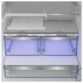 Beko 445L bottom mount fridge - dark pearl steel, NeoFrost dual cooling, 4.5 star rating - BBMB445PDX