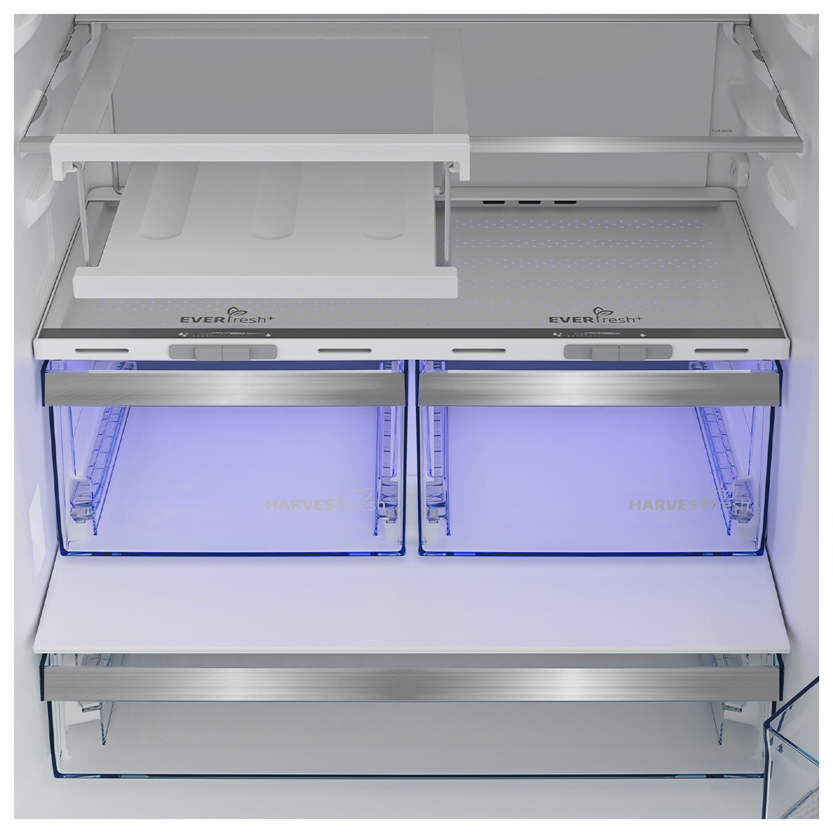 Beko 445L bottom mount fridge - dark pearl steel, NeoFrost dual cooling, 4.5 star rating - BBMB445PDX