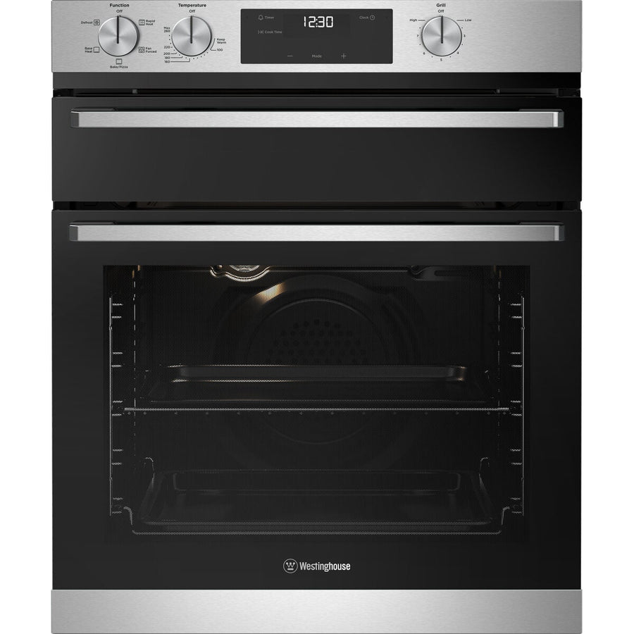 Westinghouse 60cm Multi-Function Electric Oven with Separate Grill - Stainless Steel, 80L - WVE6555SD