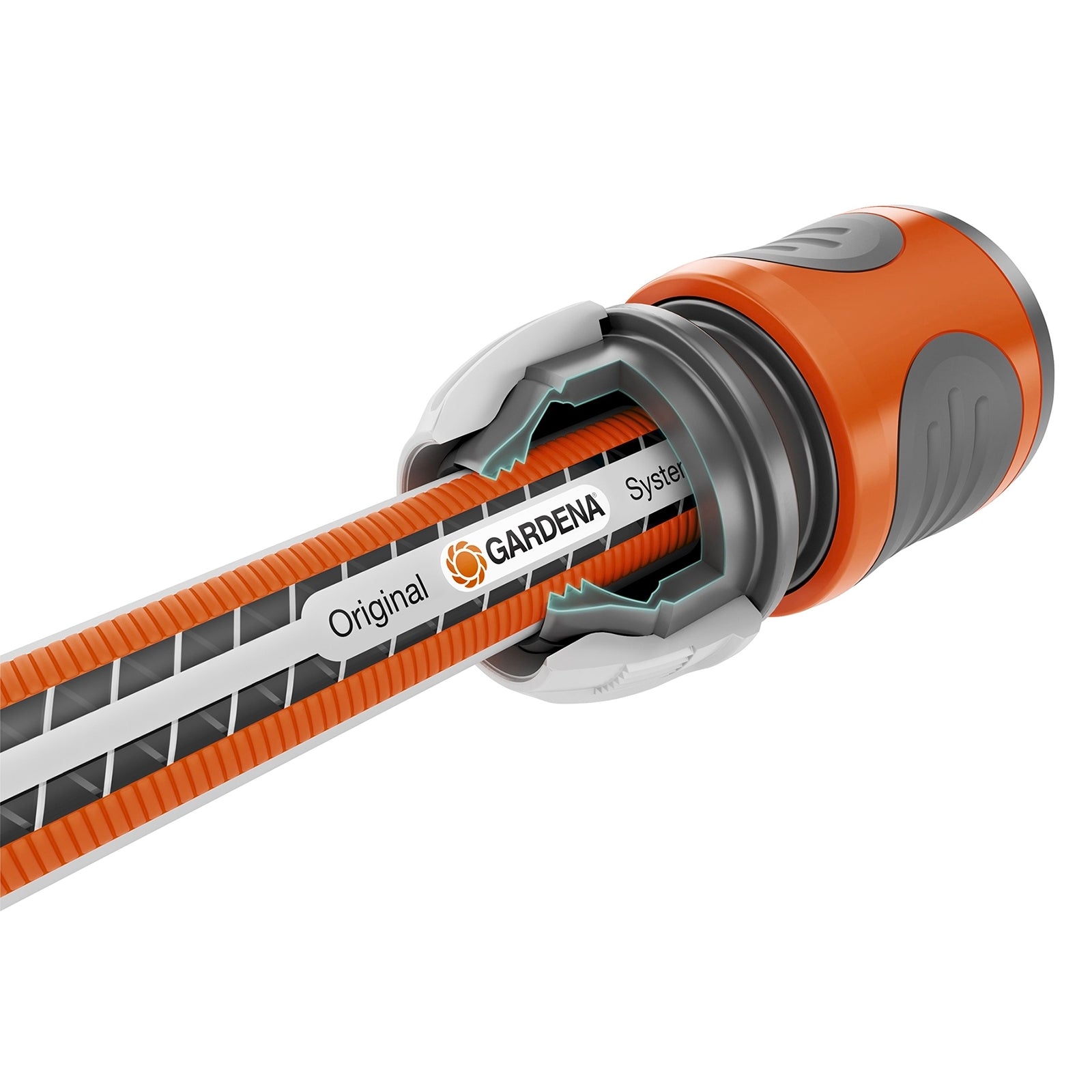 GARDENA 19mm x 20m HighFLEX Fitted Garden Hose, PVC, Kink & UV Resistant