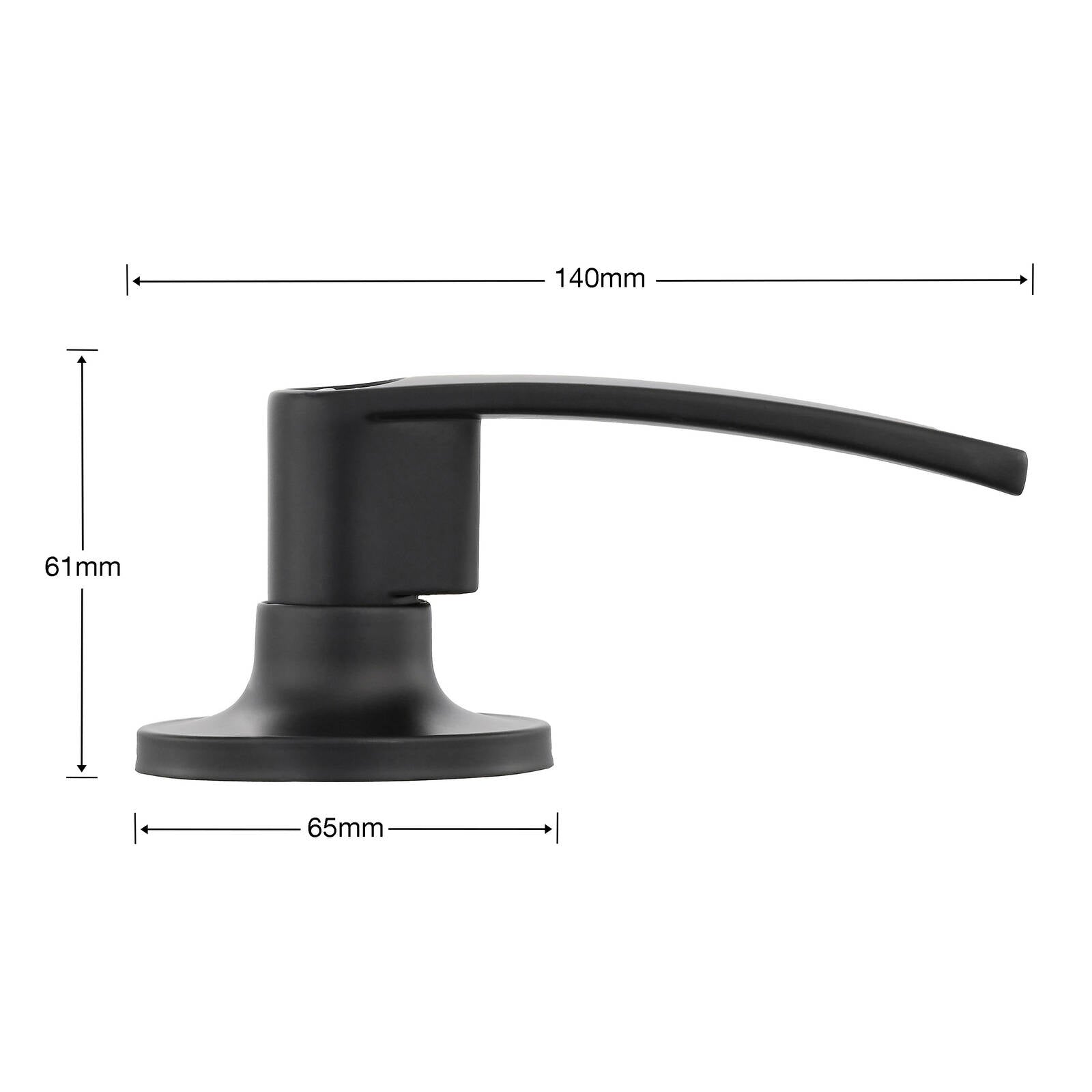 Ikonic Norr Entrance Lever Set Matte Black