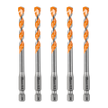 Kango 6.5 x 100mm Masonry Drill Bit 5 Pack - Carbide Tip, 1/4" Hex Shank