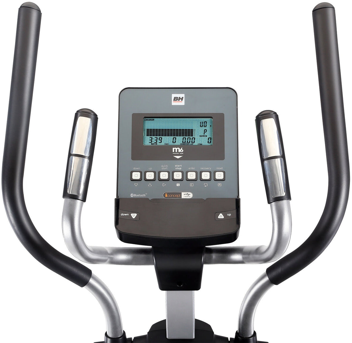 BH Fitness Elliptical - Bluetooth, 12 Preset Programs, 24 Intensity Levels, 9kg Flywheel - G2338I