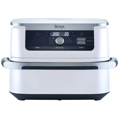 Ninja XXXL FlexDrawer Air Fryer 10.4L - DualZone, Smart Finish, Match Cook - White - AF500WHANZ