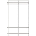 Elfa Essentials 1253mm Wardrobe Pack - White E-Poxy Bonded Steel - 10 Year Warranty - 11991