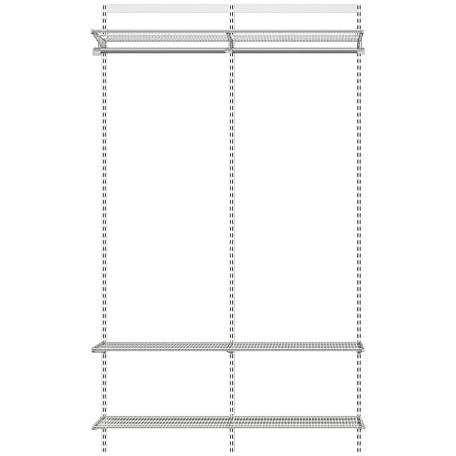 Elfa Essentials 1253mm Wardrobe Pack - White E-Poxy Bonded Steel - 10 Year Warranty - 11991