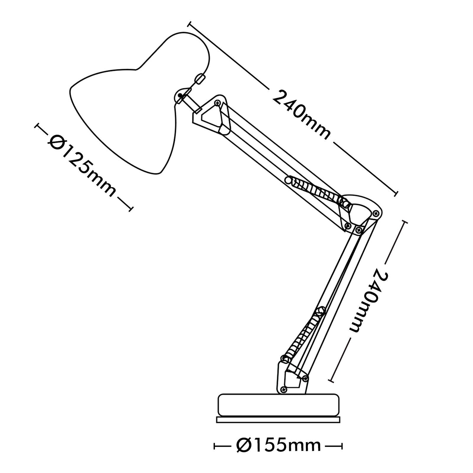 Brilliant Flexi Lloyd XL Black E27 Desk Lamp with Adjustable Head 20986/06
