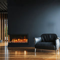 Remii 60 Inch Indoor 3 Sided Electric Fireplace - Black - Four Installation Options - 60-BAY-SLIM