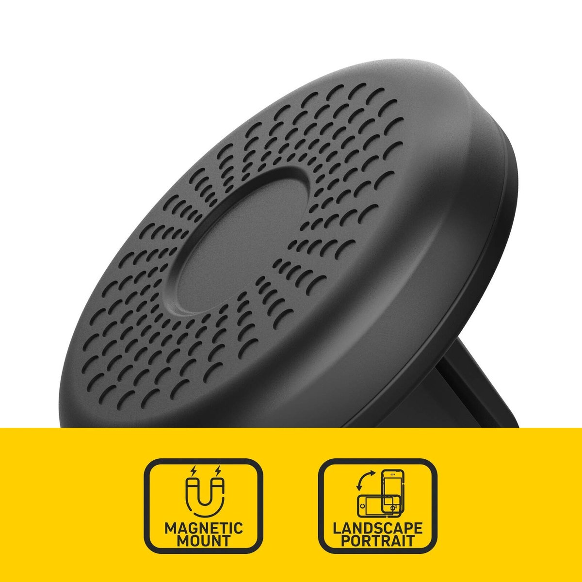 Antsig Magnetic Car Phone Holder Vent Mount - 4 Plates - 37mm x 37mm x 45mm - Black - High Strength Magnets - SuperSaverAU - view 2