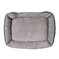 Happy Tails Large Grey Lounger Bed 90 x 60 cm - Plush Comfort for Pets - SuperSaverAU - view 3