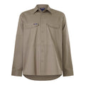 Citeco Khaki Long Sleeve Work Shirt - 100% Cotton, Size S