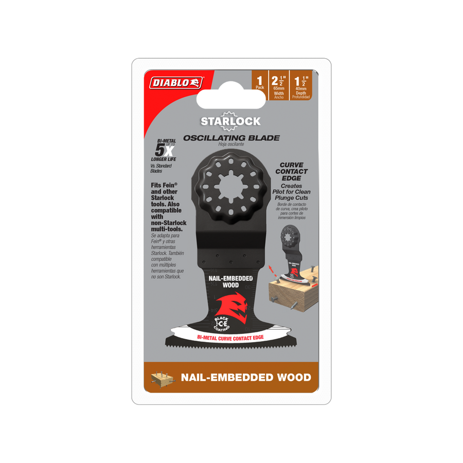 Diablo 65mm Starlock Multi Tool Blade - Nail Embedded Wood - Durable & Precise - SuperSaverAU - view 1