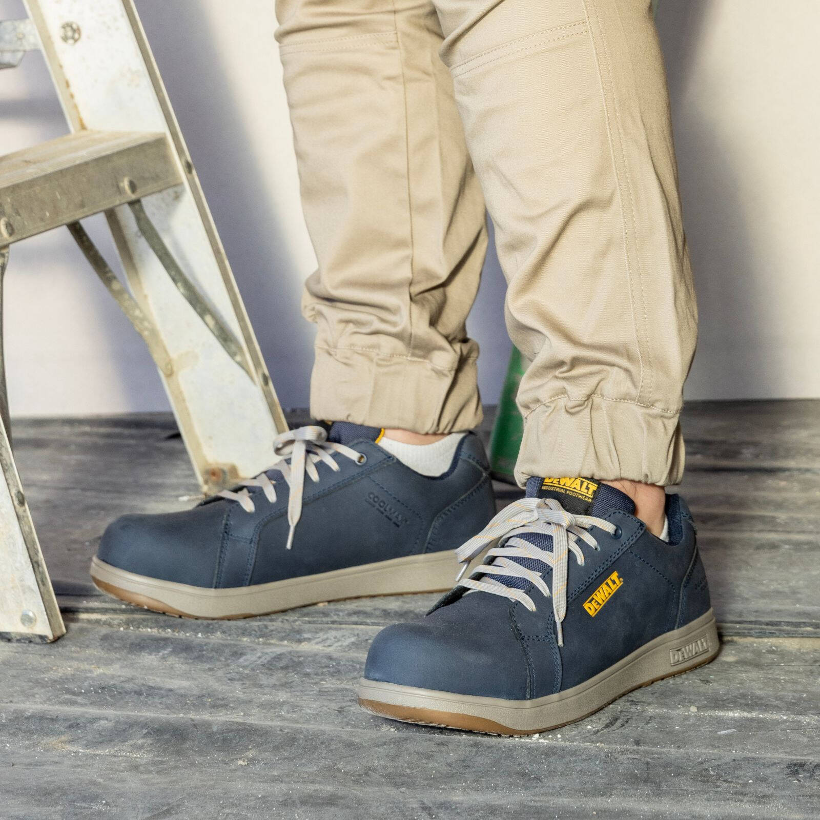 DeWALT Navy Milbank Composite Toe Safety Work Shoe Size 11 - Water Resistant Nubuck, SRC