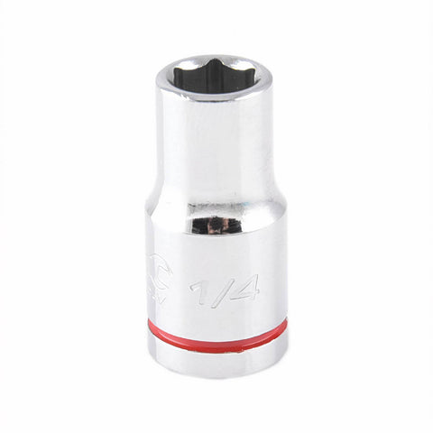 Kincrome 1/4" Socket 1/4" Drive, 6 Point Chrome Vanadium Mirror Polish