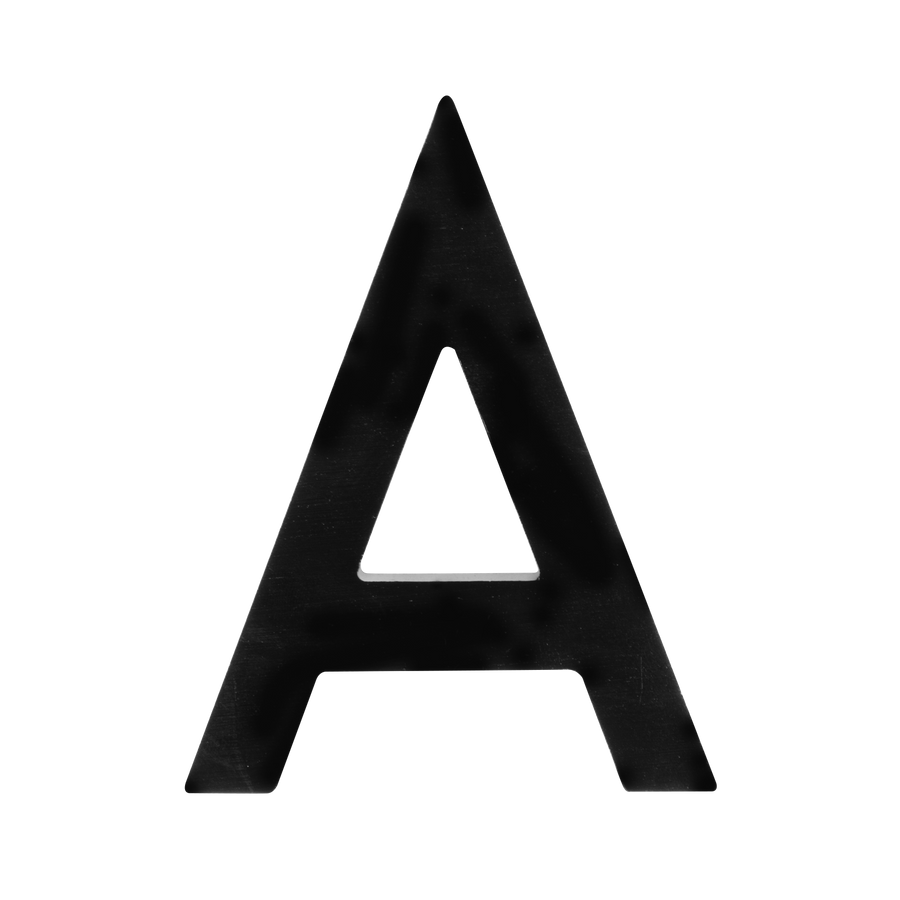 Sandleford Black Edge Letter A 100mm House Sign