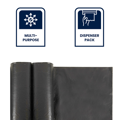 Grunt 60L 850 x 700mm Black Rubbish Bags 50 Pack
