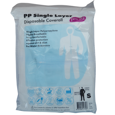Pro Val Disposable Coverall Small - Lightweight Breathable Protection - SuperSaverAU - view 1