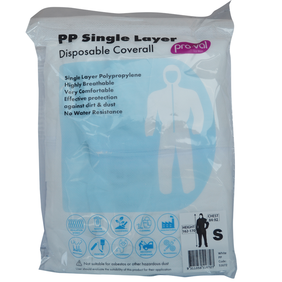 Pro Val Disposable Coverall Small - Lightweight Breathable Protection - SuperSaverAU - view 1