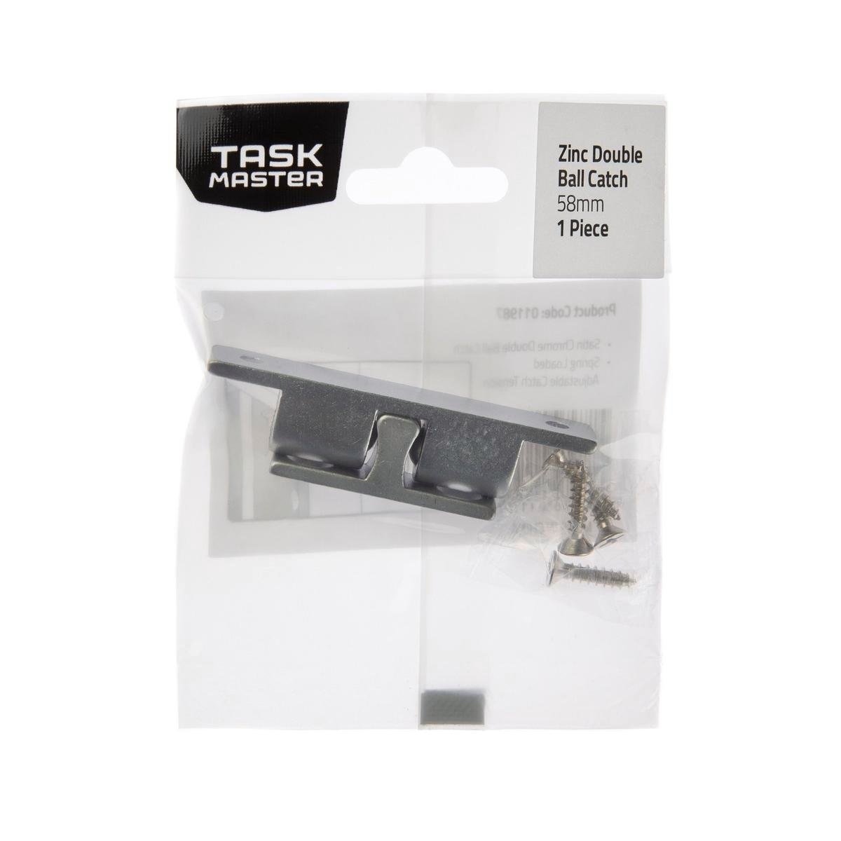 Taskmaster Double Ball Catch - 58mm - Zinc - Ideal for Cabinetry - SuperSaverAU - view 1