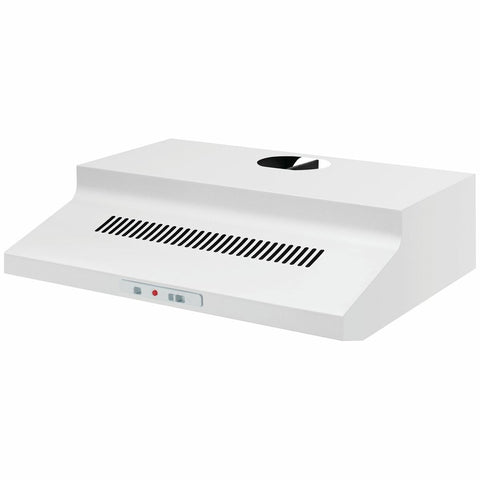 Chef 60cm Fixed White Rangehood - Slider Control, LED Lighting, 3 Fan Speeds - CRF610WB