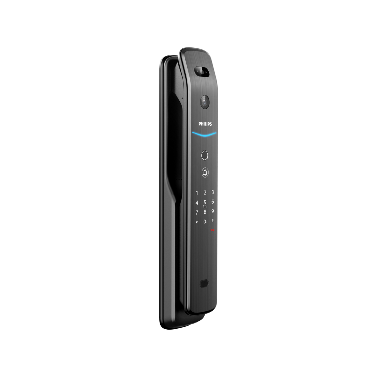 Philips Easykey Smart Mortise Door Lock - 3D Facial Recognition - Black - 80mm x 420mm
