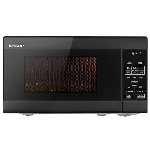 Sharp 20L Compact Microwave Oven - 750W, Black Finish, 6 Auto Menus - R211DB