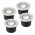 Brilliant Warm White LED Lennox Deck Light Add On Kit 4 Pack - 40mm - Stainless Steel - SuperSaverAU - view 1