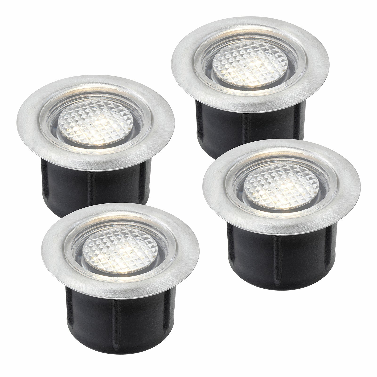 Brilliant Lennox Warm White LED Deck Light Add-On Kit 4 Pack 20943/16