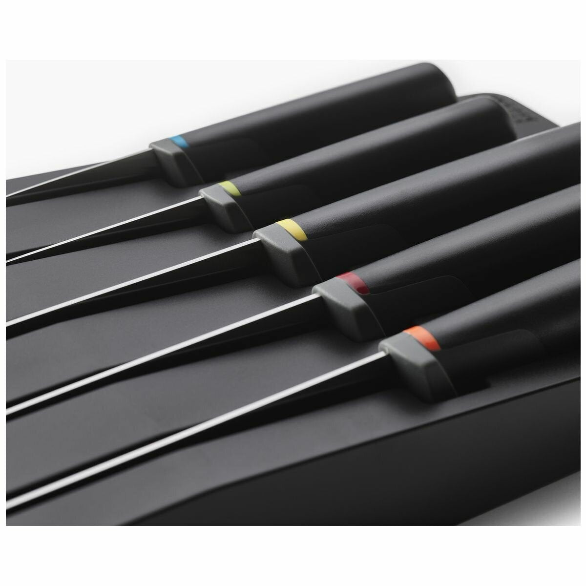 Joseph Joseph Elevate Knife Set - Five Japanese Stainless Steel Knives and In-Drawer Tray - 10545