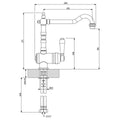 Armando Vicario Provincial single lever kitchen mixer - brushed nickel, 360 degree swivel - 2050BN-LF