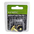Kinetic 12mm Brass Tap Valve 2 Pack for Hot and Cold Water