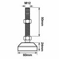 Richmond 60mm x M12 Zinc Plated Ball Jointed Levelling Foot