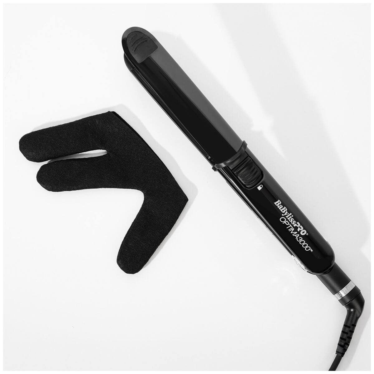BaBylissPRO Optima 3000 32mm Hair Straightener - Black - Multi-Styling Convex Design - 900640